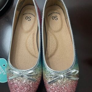SO Kids Glitter Dress Shoes - Pink, Green, Silver